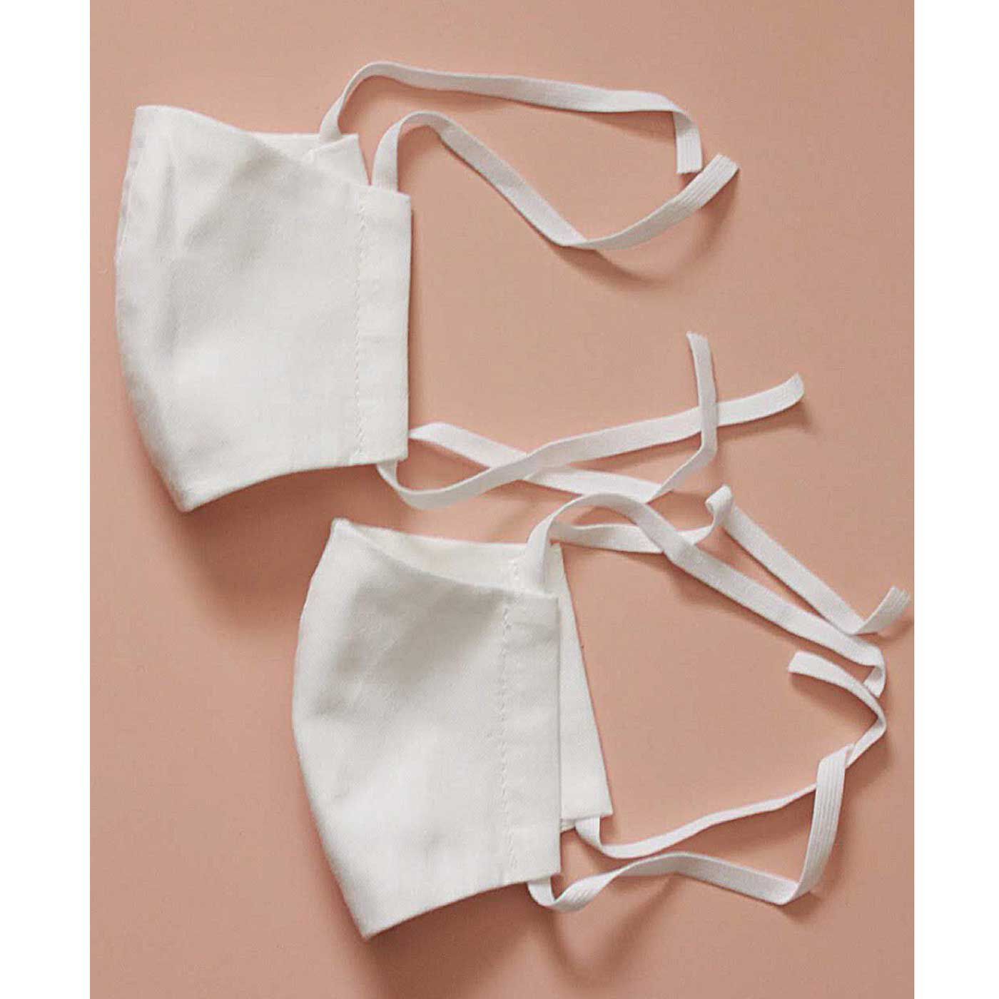 国内工場で手作りした白いガーゼマスク〈子ども用〉2枚入り2セット