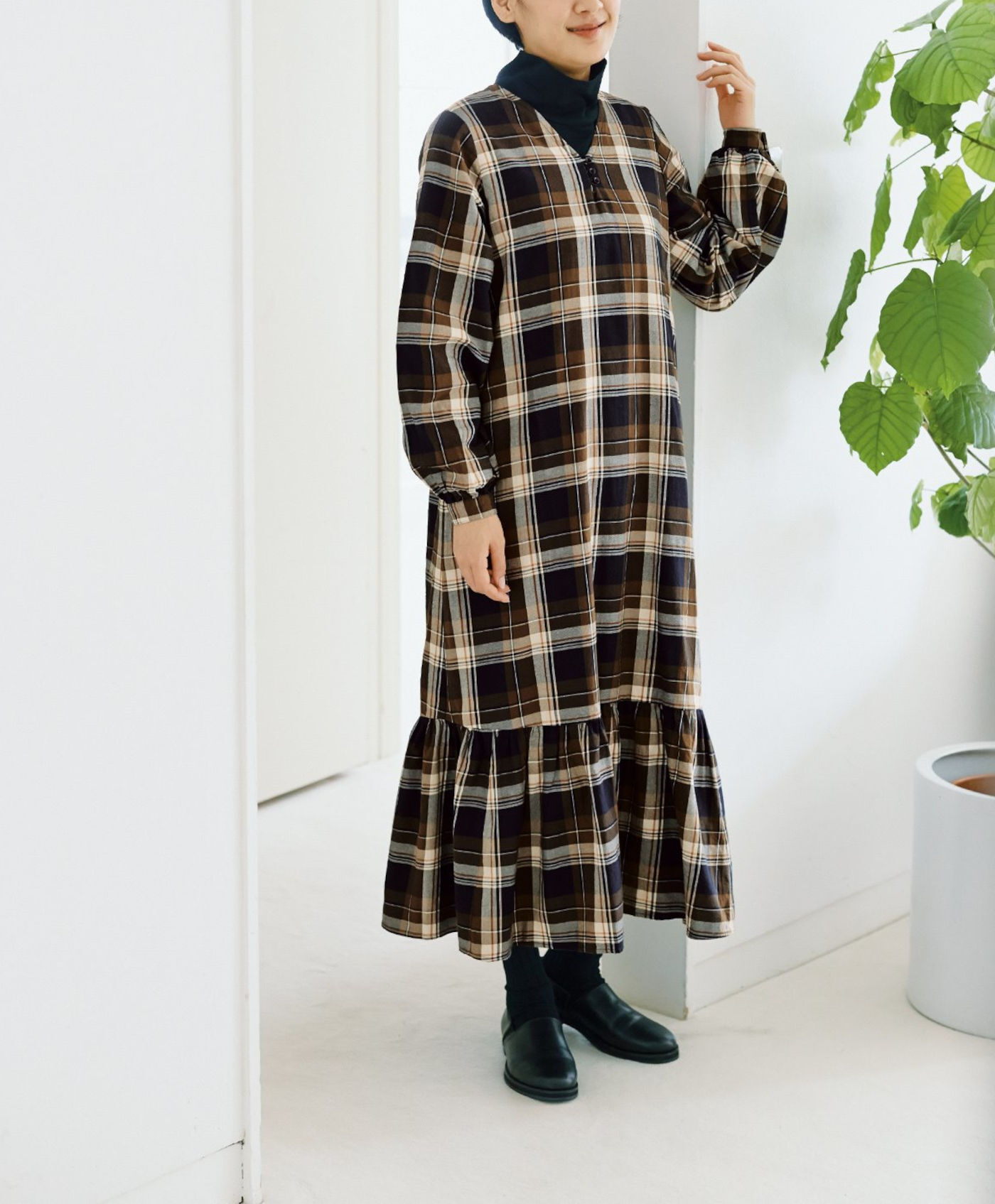 WEB限定お買い得商品|サニークラウズ feat. Shuttle Notes　やっぱりチェックが好きワンピース〈レディース〉