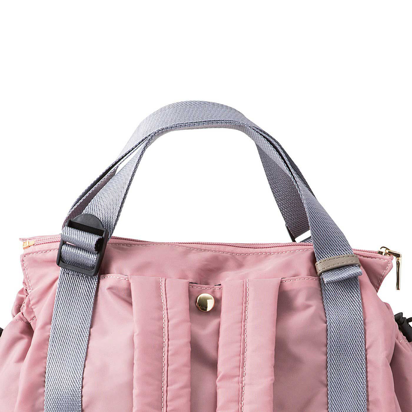 WEB限定お買い得商品|ラミプリュス　大量買いもらくらく！　レジカゴリュック〈ブライトカラー〉|[Back]リュック用ショルダーが収納できるスナップポケット。