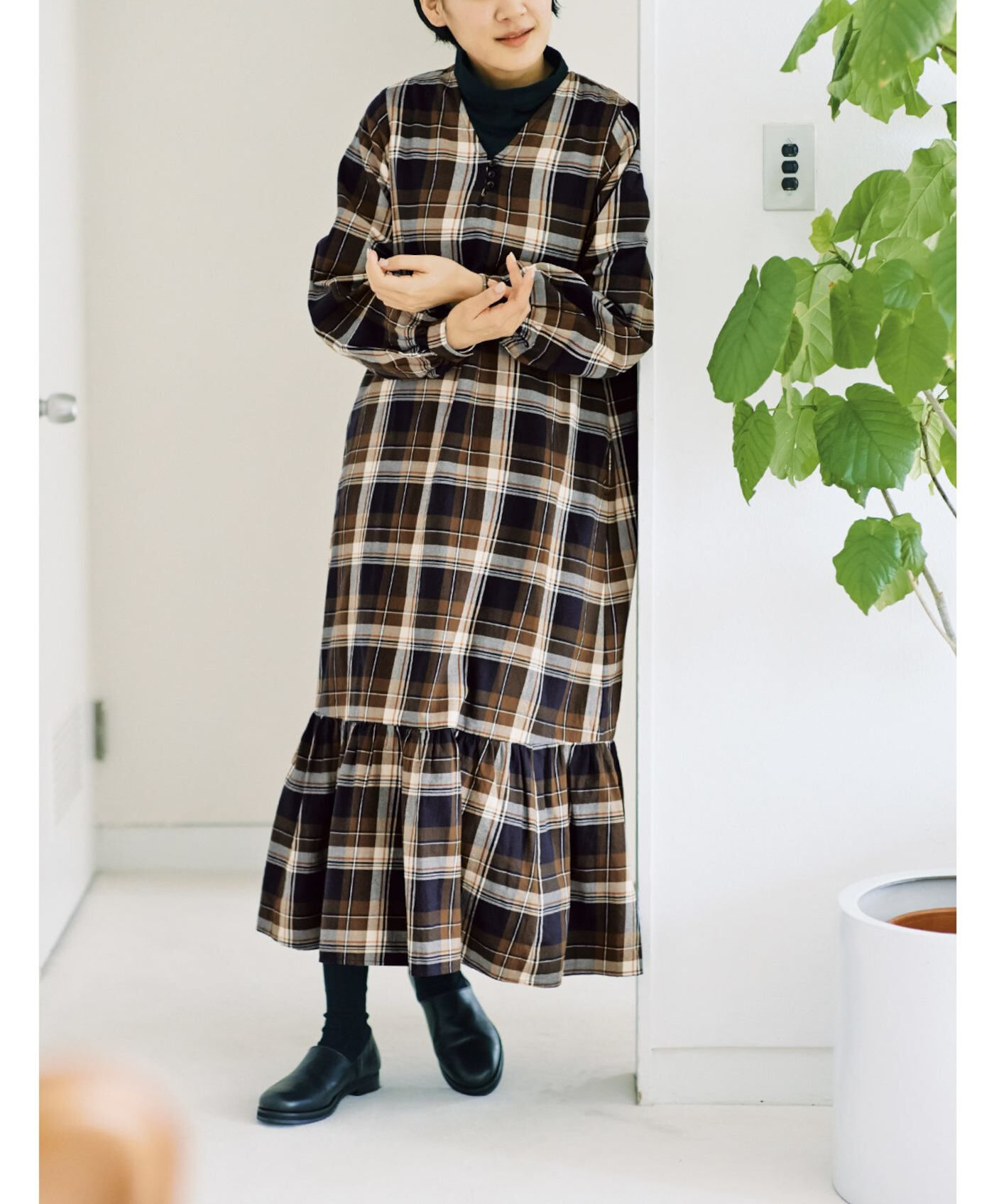 WEB限定お買い得商品|サニークラウズ feat. Shuttle Notes　やっぱりチェックが好きワンピース〈レディース〉