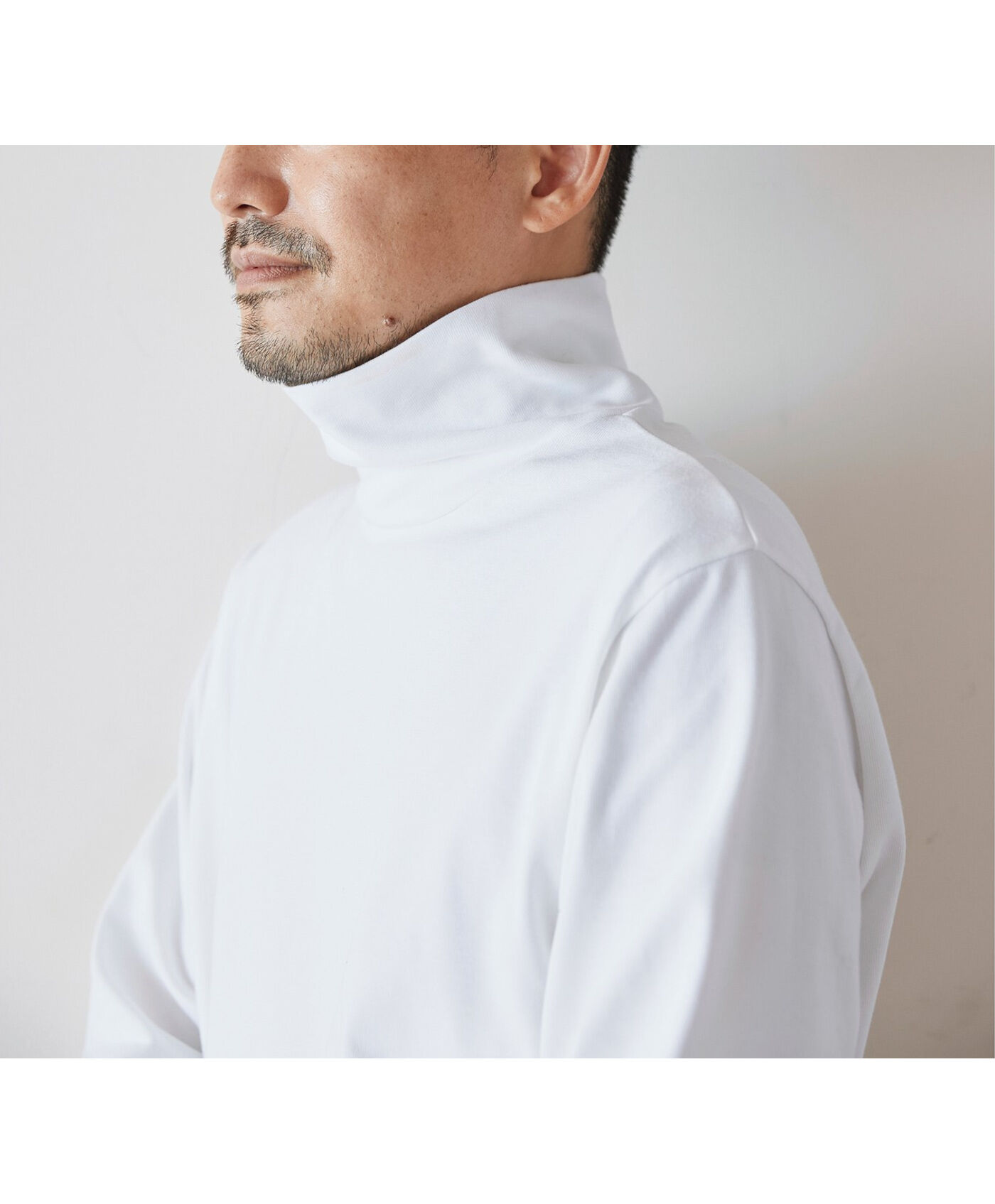 WEB限定お買い得商品|サニークラウズ　贅沢カットソータートル〈メンズ〉白