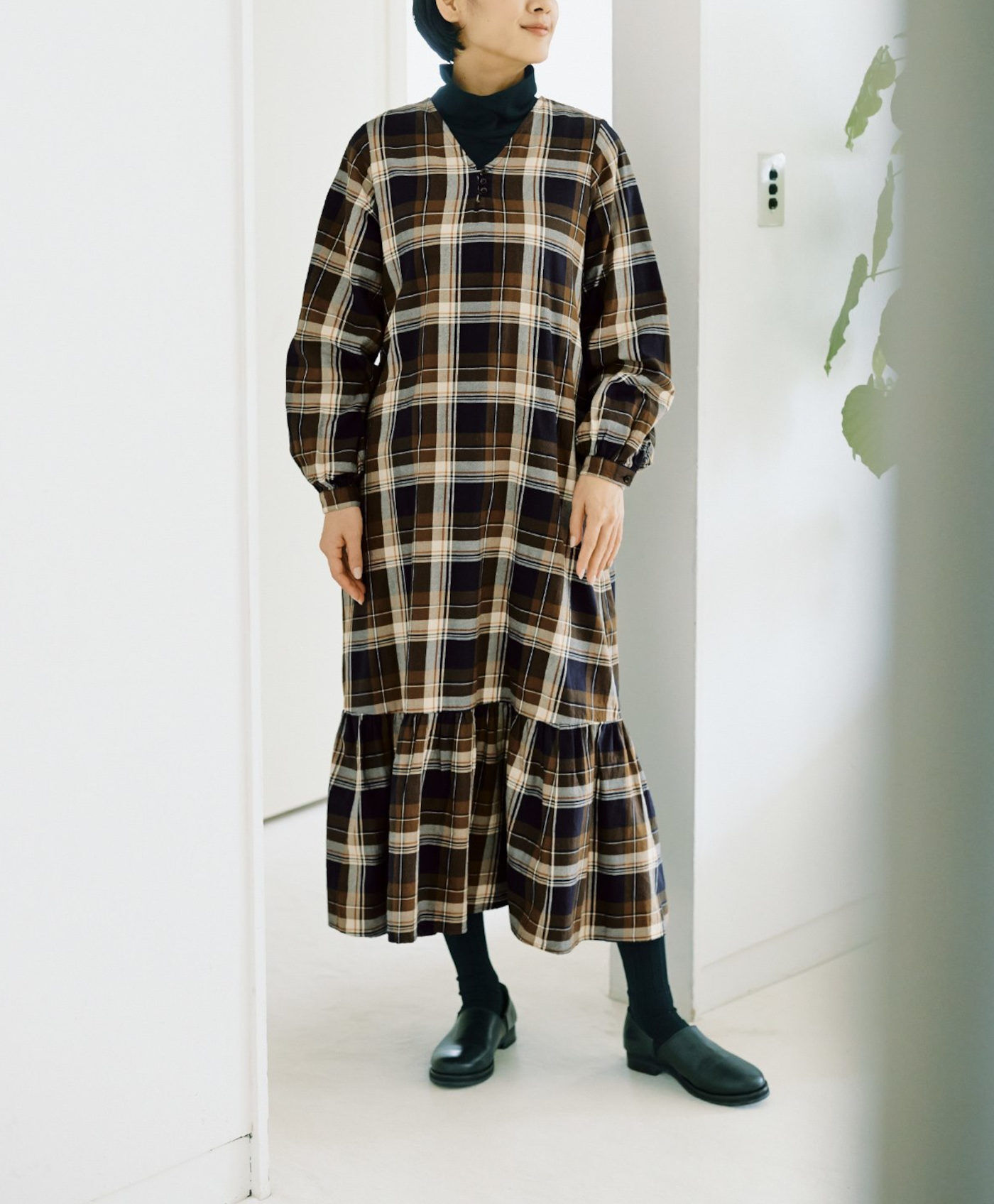 WEB限定お買い得商品|サニークラウズ feat. Shuttle Notes　やっぱりチェックが好きワンピース〈レディース〉