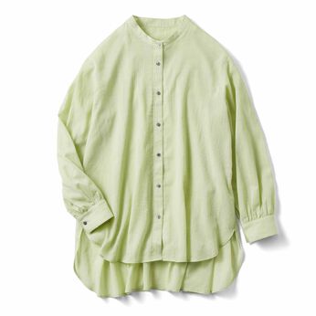 Real Stock | コットンシアーシャツ〈ＧＲ〉リブイン