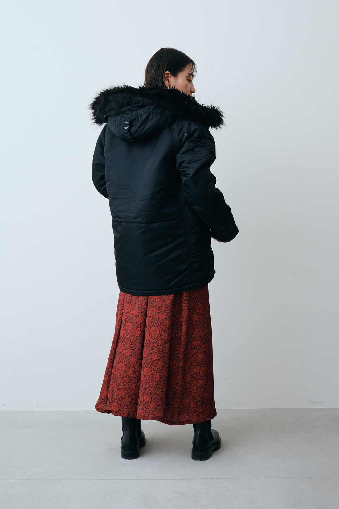 Real Stock|MEDE19F 〈SELECT〉【Alpha Industries】N-3B ジャケット Japanスペック|2.ブラック　モデル身長：163cm