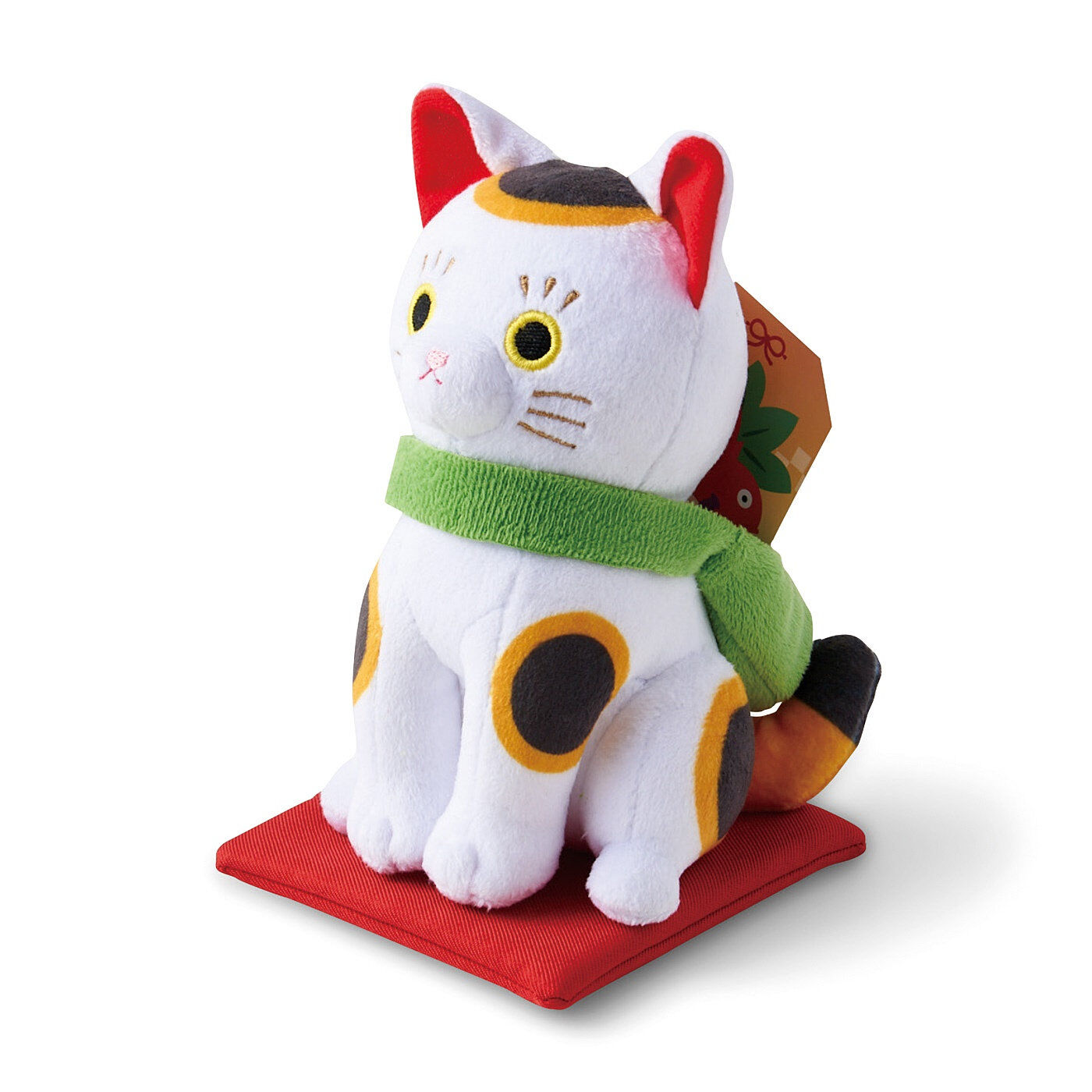 realstock [リアルストック]（Express BOX）|福を招くニャ！　かぎしっぽの猫さんの縁起物ぬいぐるみ|縁起物入り風呂敷をかついでやって来た！