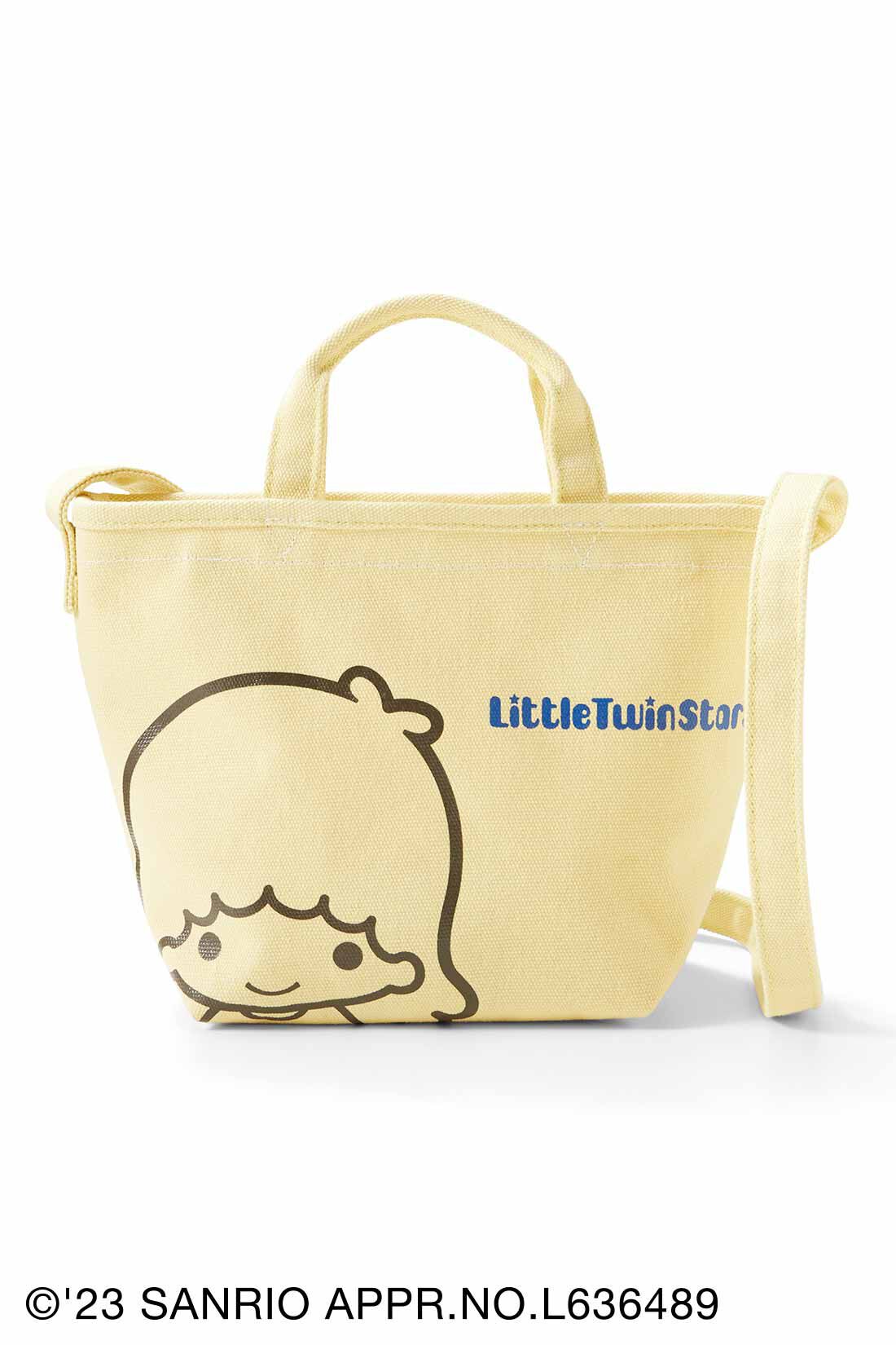 Real Stock|サンリオキャラクターコラボ　メルヘンポップなトートバッグショルダー〈リトルツインスターズ（たまご）〉|〈back〉リトルツインスターズ（たまご）
