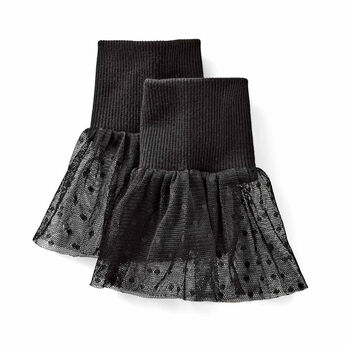 Real Stock | コーデちょい足し！ドットチュール付カフスリブイン