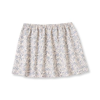 おしゃれに体形カバー大人の小花柄重ね着風付けすそ