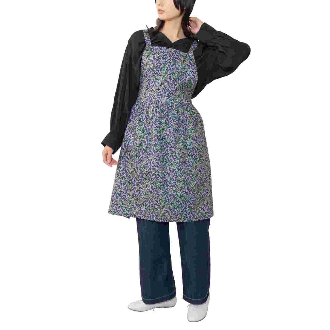 Real Stock|ａｍ＆ｂｅ　2通りのシルエットが楽しめるおめかしワンピースみたいなエプロン〈スズラン〉|※お届けのデザインとは異なります。