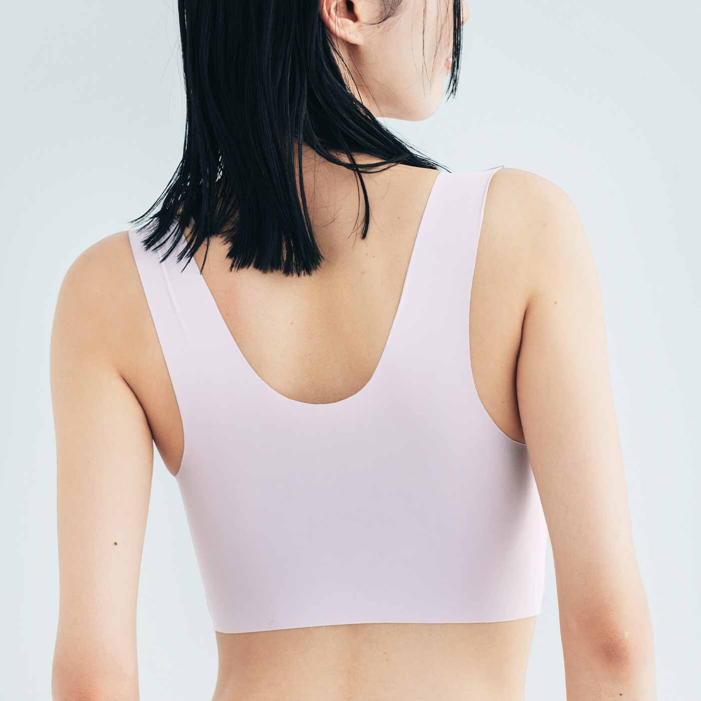 Real Stock|締め付けずに横流れガード しなやかに包み込む 美麗なナイトブラ〈ラベンダー〉