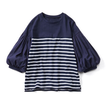 Real Stock | ＬＬＣ袖布はくトップス　リブイン