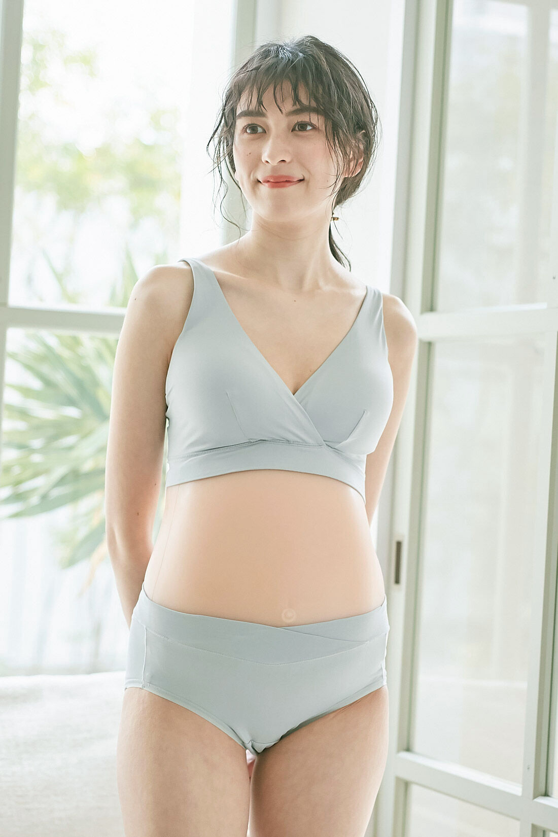 Real Stock|【3～10日でお届け】［Mama select］産前・産後使える　接触冷感ショーツ〈ミントグリーン〉