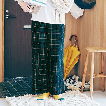 Real Stock | 激ぬく裏シャギーストレートパンツ〈ＧＲＣＫ〉リブ