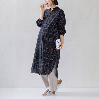 Real Stock | マタニティから産後使えるワンピパジャマ〈ＢＫ〉