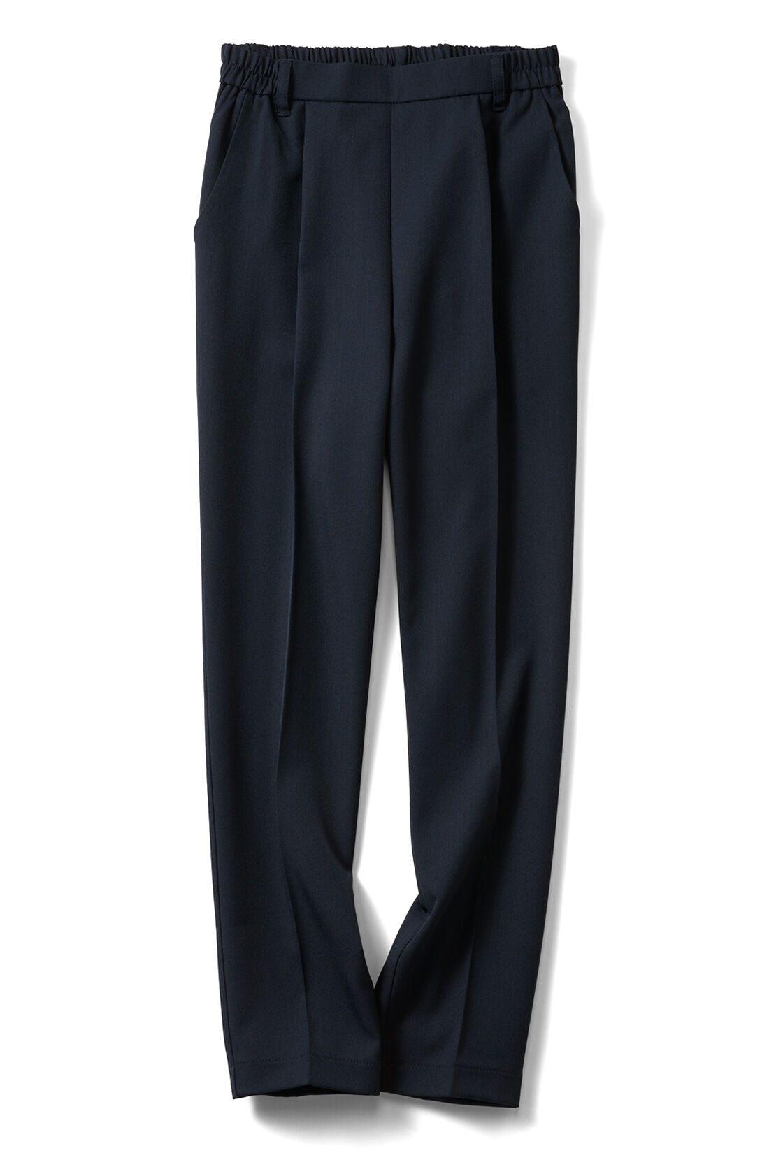 Real Stock|リブ イン コンフォート　オンでもオフでも週7活躍！ きれいだねパンツ〈テーパード〉〈ネイビー〉|ネイビー