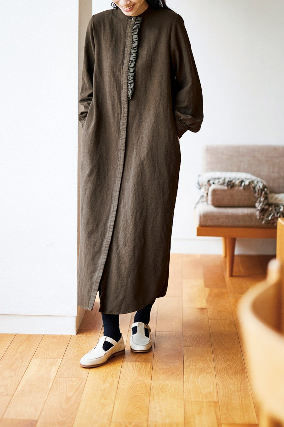 Real Stock|and myera ぬくもりのツイルワンピース