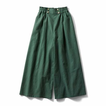上品麻混ガウチョパンツ〈ＧＲ〉リブイン