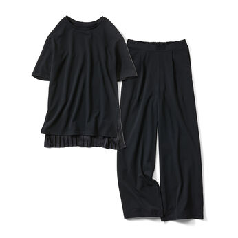 Real Stock | カットソーセットアップ〈ブラック〉ＩＥ