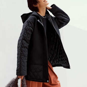 Real Stock | ダンボール切替コート〈ブラック〉ＩＥ