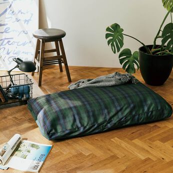 Real Stock | トラッドなチェックの布団収納〈ロング〉