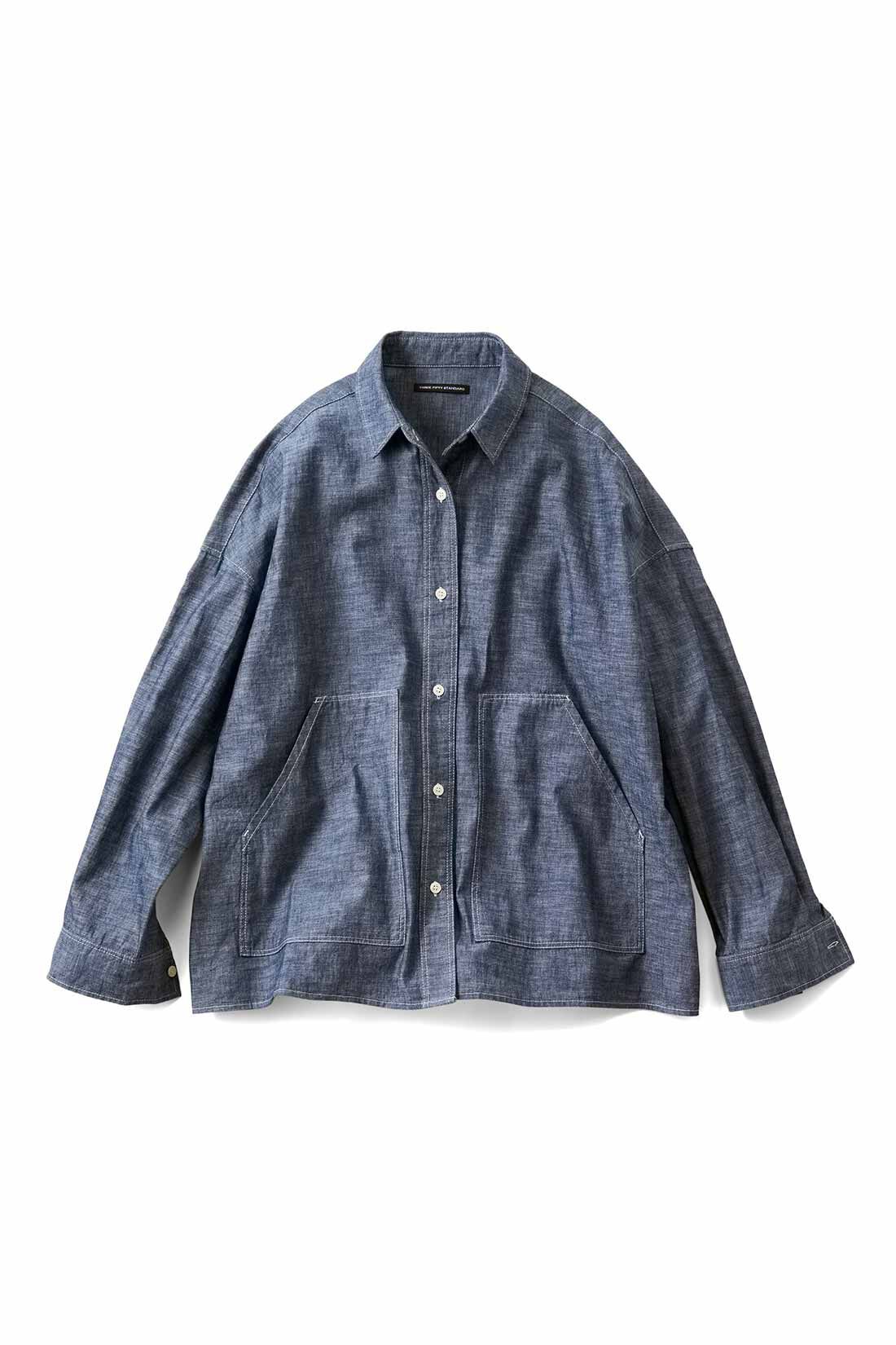 Real Stock|THREE FIFTY STANDARD　シャンブレーのシャツジャケット