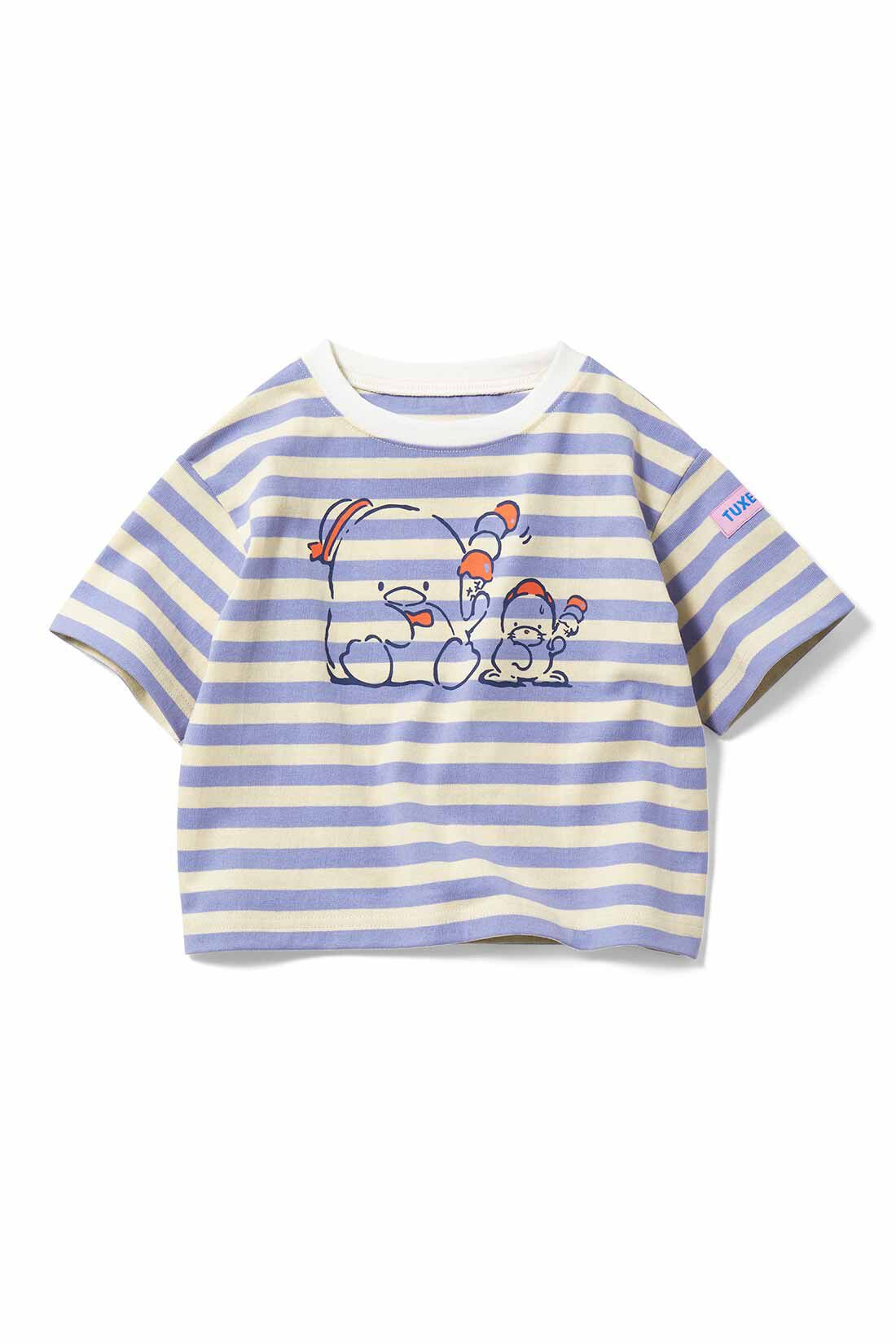 Real Stock|サンリオキャラクターコラボ　カラーボーダーのＴシャツ〈キッズ〉〈タキシードサム〉|タキシードサム