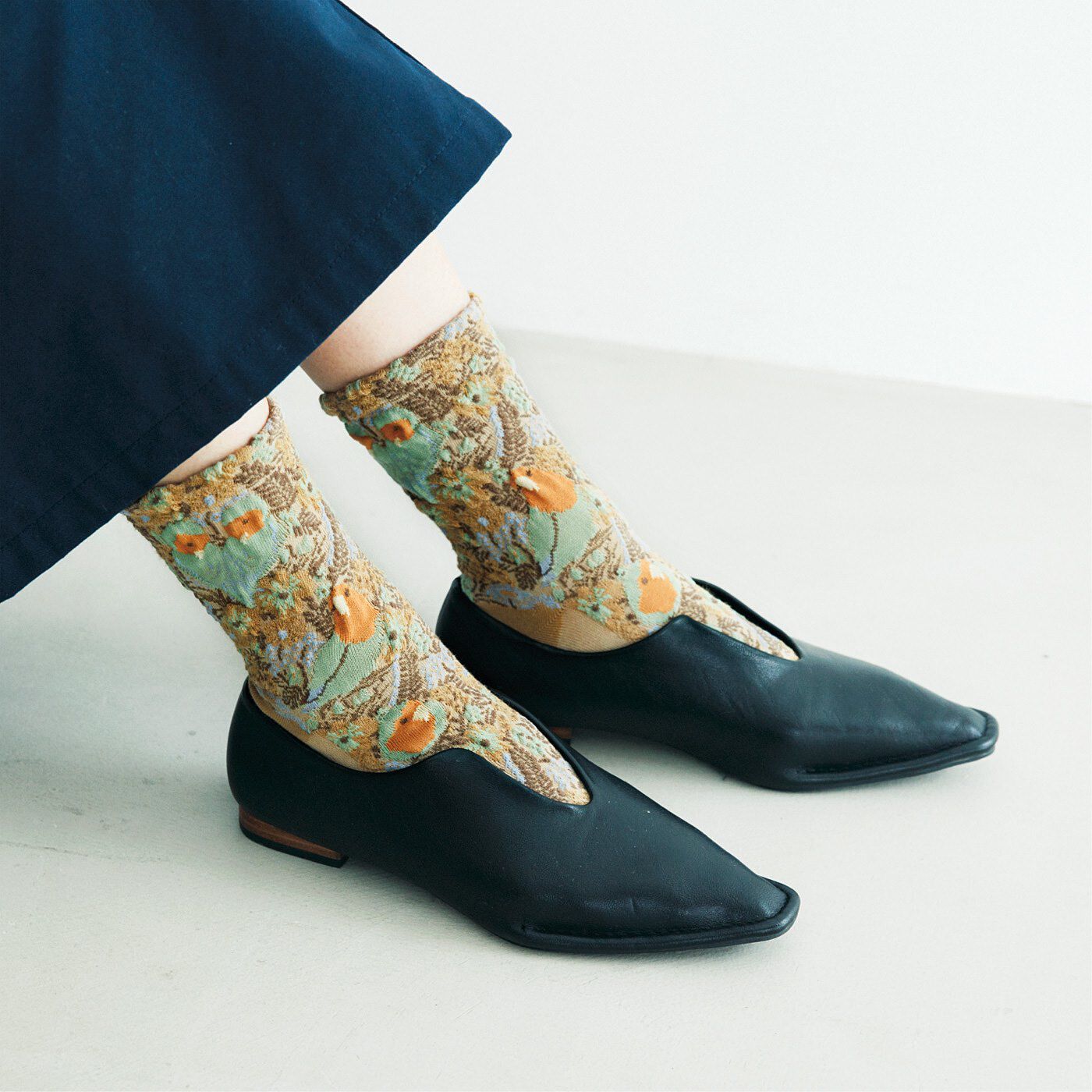 Real Stock|flufeel×小鳥部　愛情ぎゅっと！　しあわせ運ぶラブバードソックス