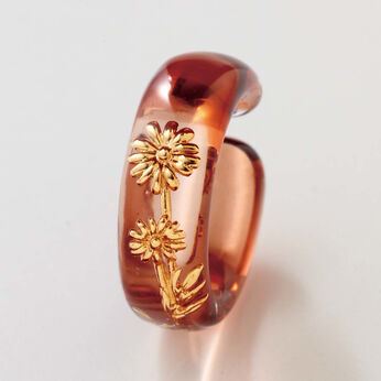 Real Stock | ａｍ＆ｂｅ　きらめくお花イヤカフにもなるリング
