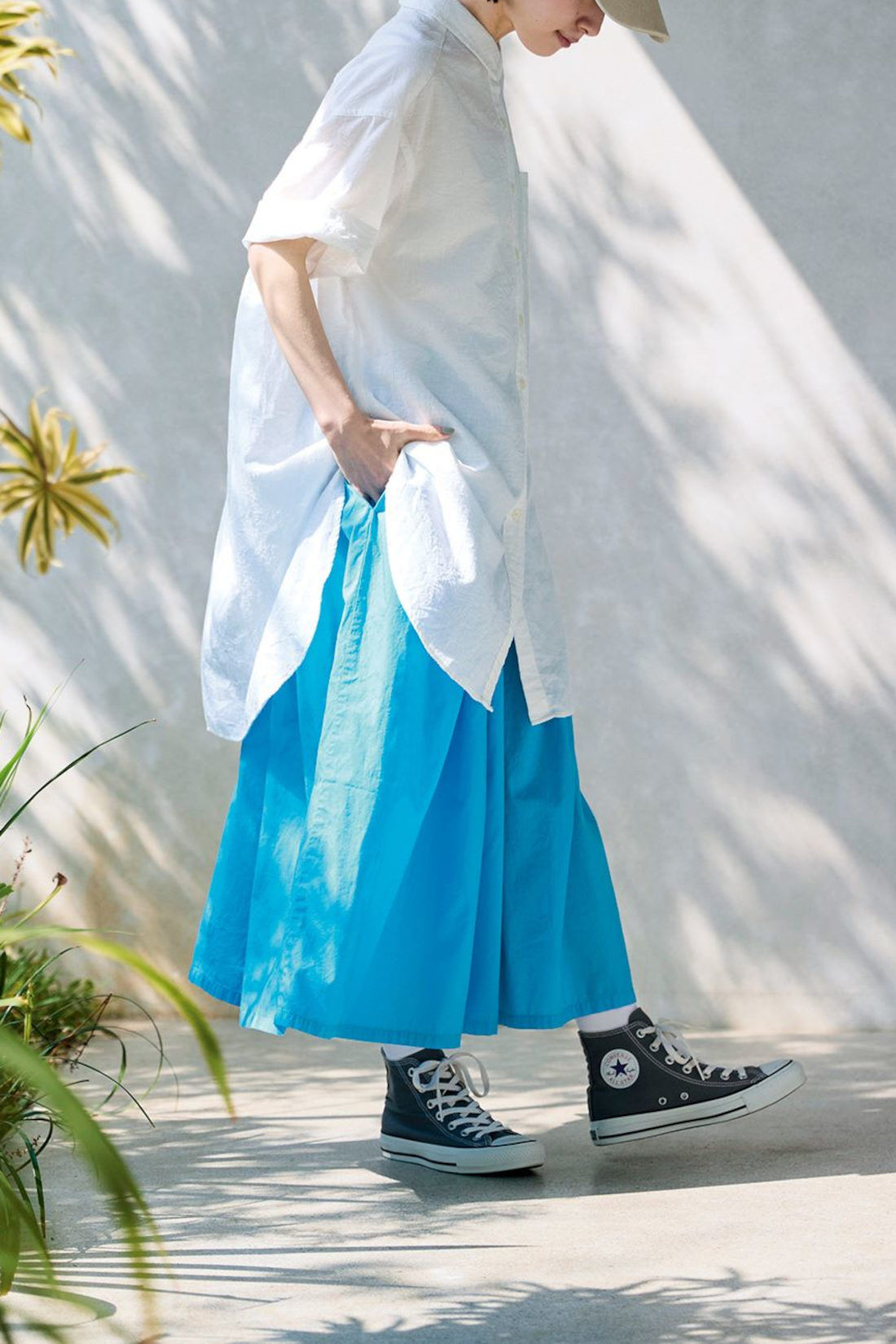 Real Stock|サニークラウズ　カラフルスカート〈レディース〉青