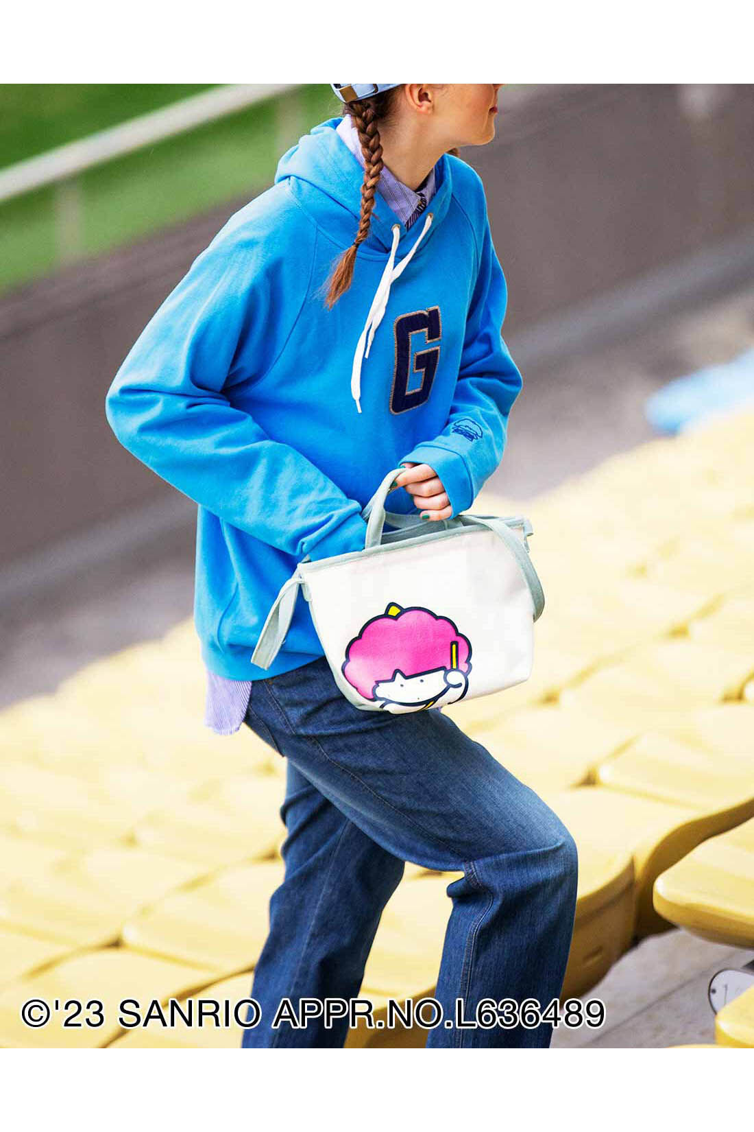 Real Stock|サンリオキャラクターコラボ　メルヘンポップなトートバッグショルダー〈リトルツインスターズ（たまご）〉|これは参考画像です。お届けするデザインとは異なります。