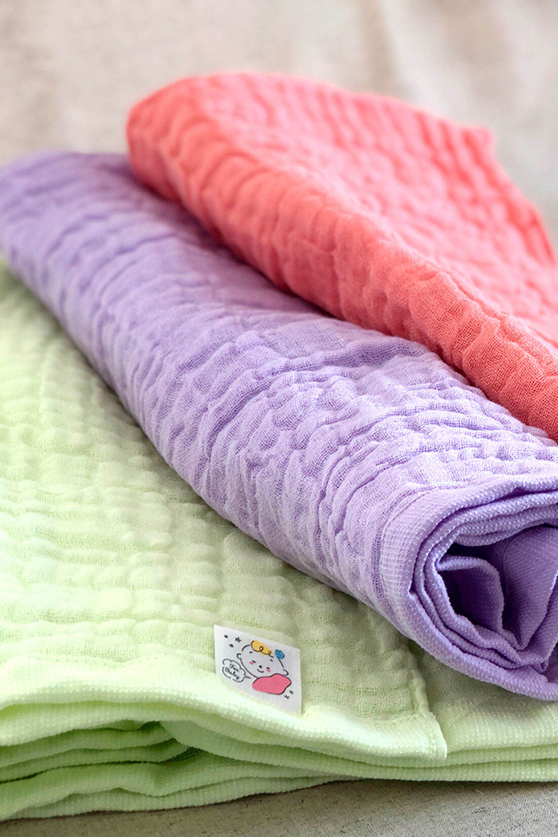 realstock [リアルストック]（Express BOX）|【3～10日でお届け】［Mama select］おぼろタオル　べビー専用　おくるみタオル〈ベビーブルー〉