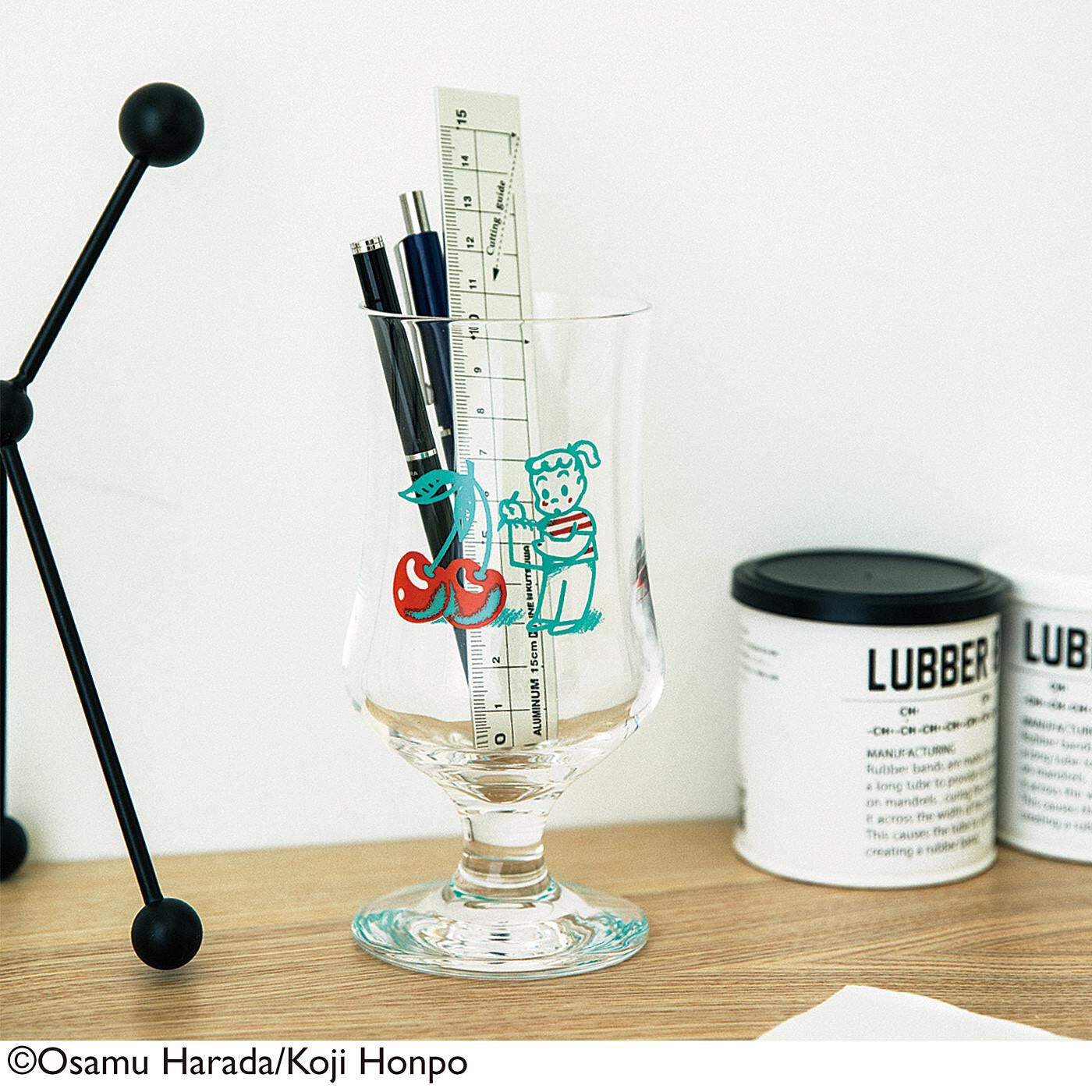 Real Stock|USEDo×OSAMU GOODS　フレッシュフルーツがアクセント　喫茶店みたいな脚付きグラス|ペン立てとしてインテリアにも。