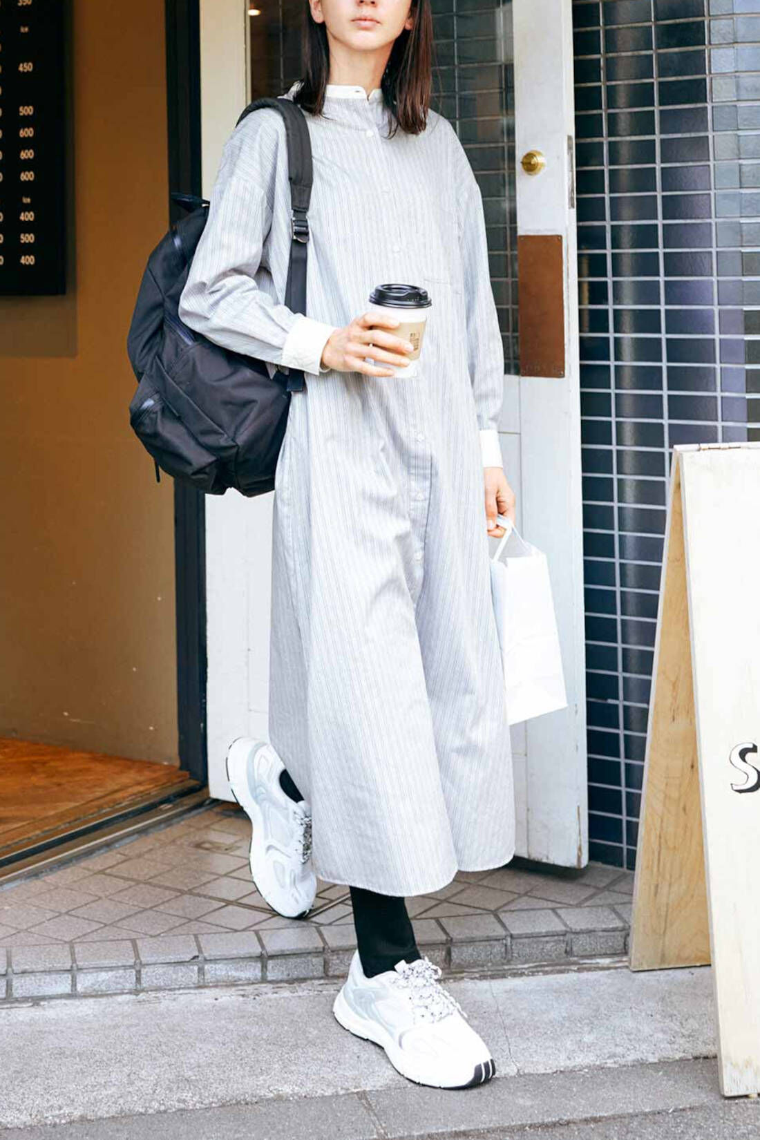 Real Stock|THREE FIFTY STANDARD　スリットリブレギンス〈アイボリー〉|これは参考画像です。お届けするカラーとは異なります。