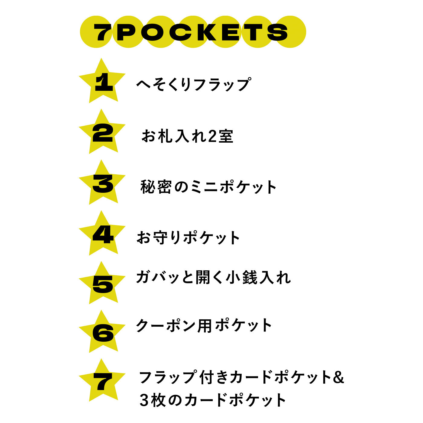 Real Stock|ラミプリュス×ユニカラート 小さくたってやりくり上手 大人の賢い7つ星 二つ折り財布