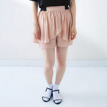 Real Stock | Ｅ　ひらひら花びらキュロットパンツ