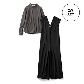 Real Stock | ワントーンサロペットＳＴ〈グレー・ブラック〉ＩＥ