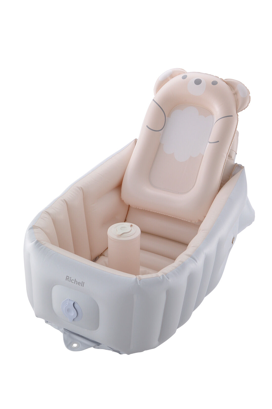 realstock [リアルストック]（Express BOX）|【3～10日でお届け】［Mama select］Richell　ふかふか ベビーバス ステップアップ〈ライトグレー〉