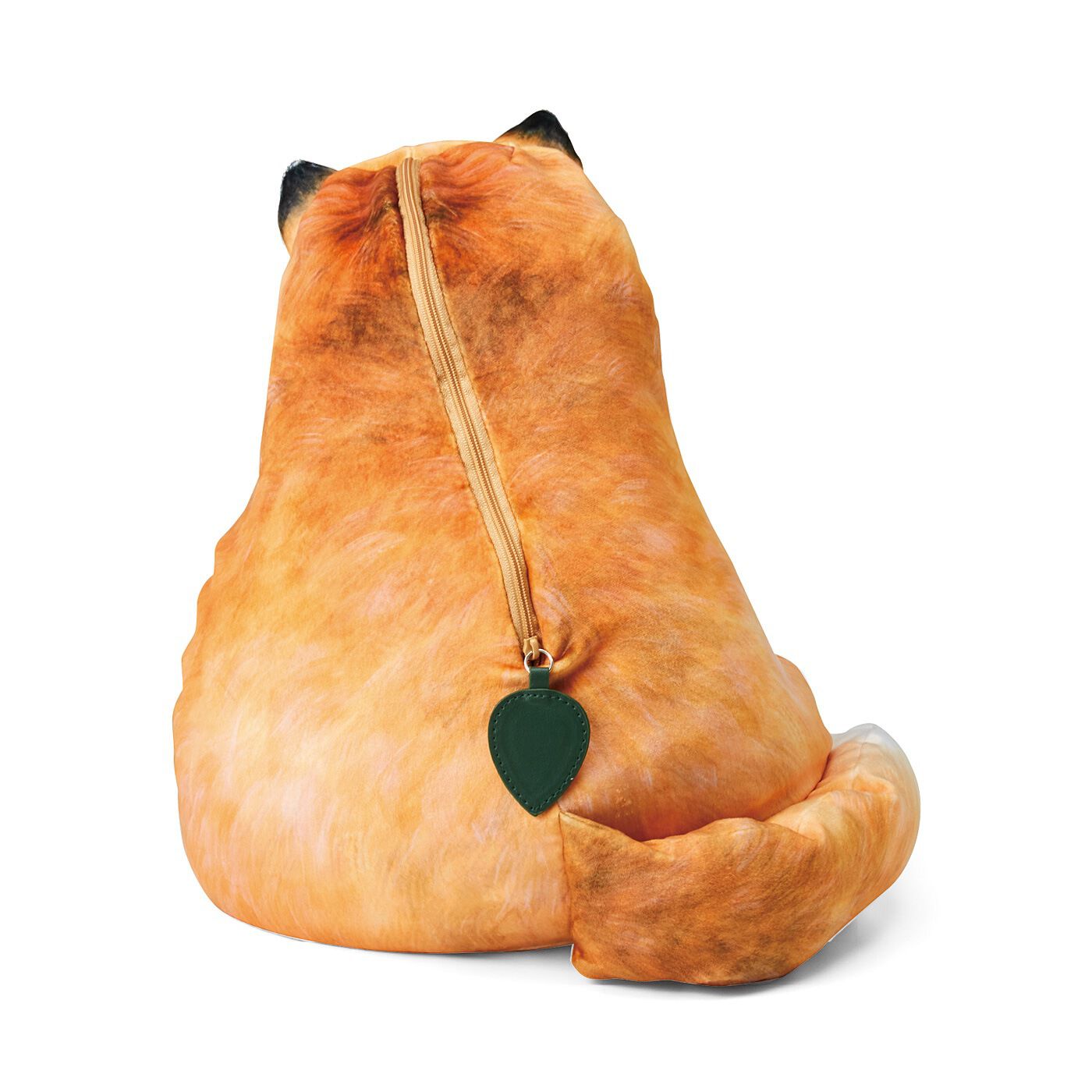 Real Stock|YOU+MORE!　キタキツネが化ける リバーシブルクッション|裏側にファスナーがあるよ。