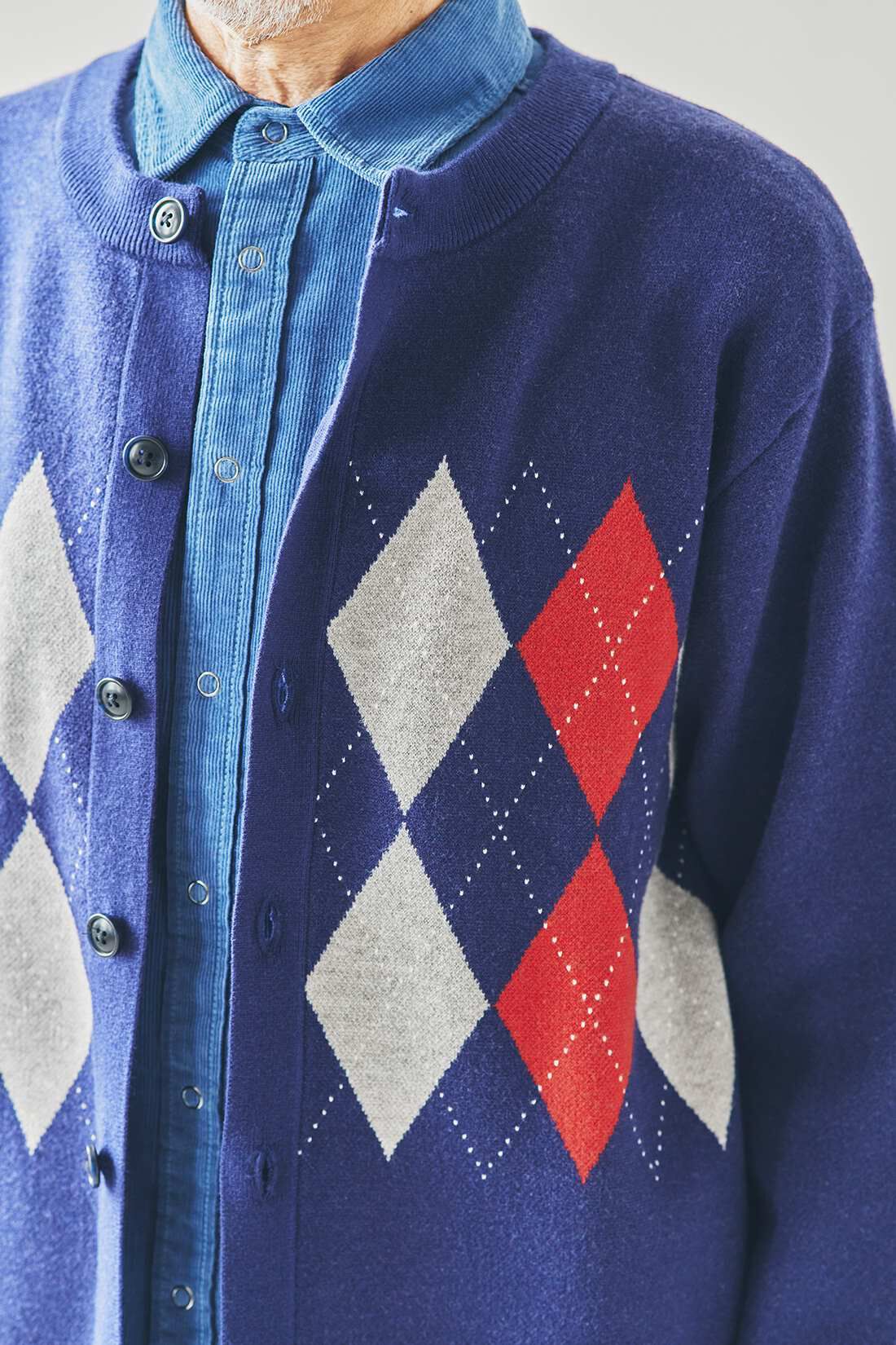 Real Stock|サニークラウズ feat. bonpon  bonさんのアーガイルカーディガン＜メンズ＞