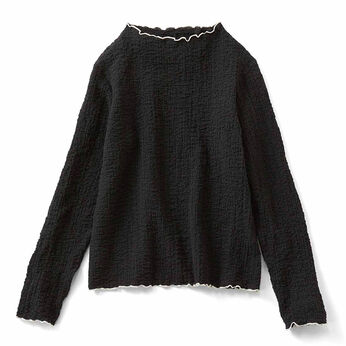 Real Stock | コットン混のぽこぽこトップス　リブ
