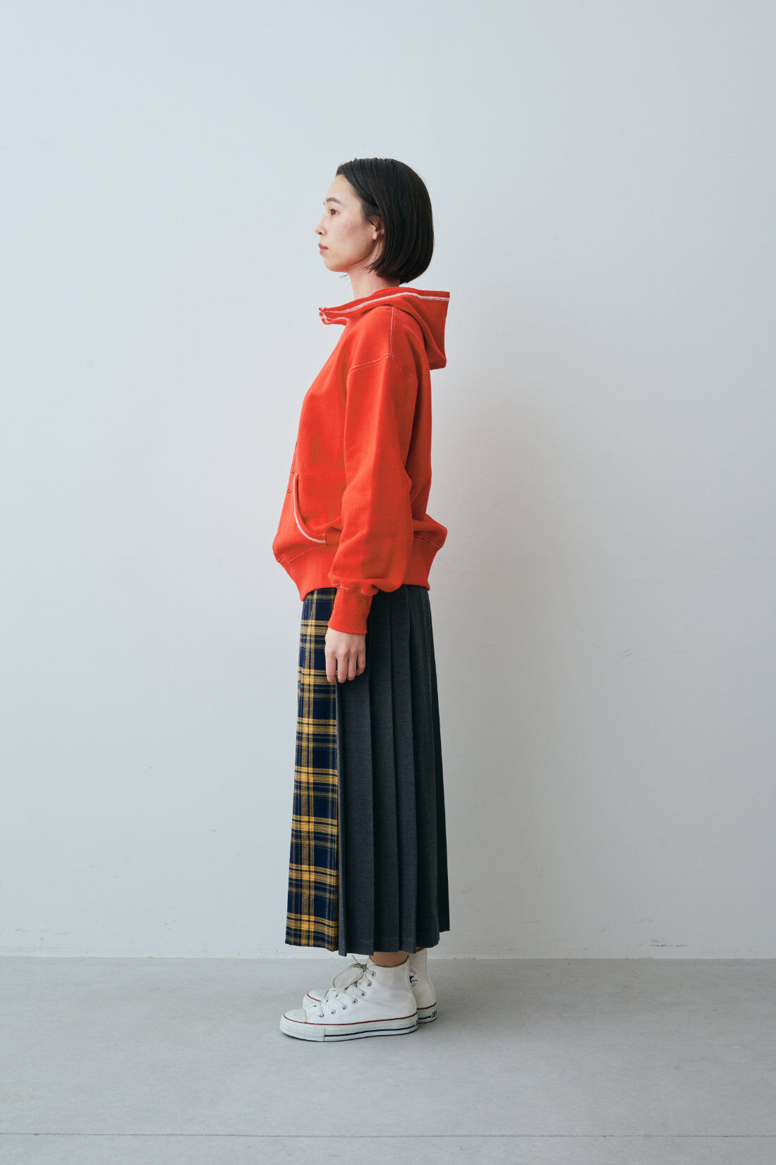 Real Stock|MEDE19F 〈SELECT〉【LEE】PEANUTS RETRO HOODIE|〈レッド〉モデル身長：168cm