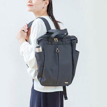 Real Stock | アプデ　上品マット生地縦ファスナーリュックＣＧ