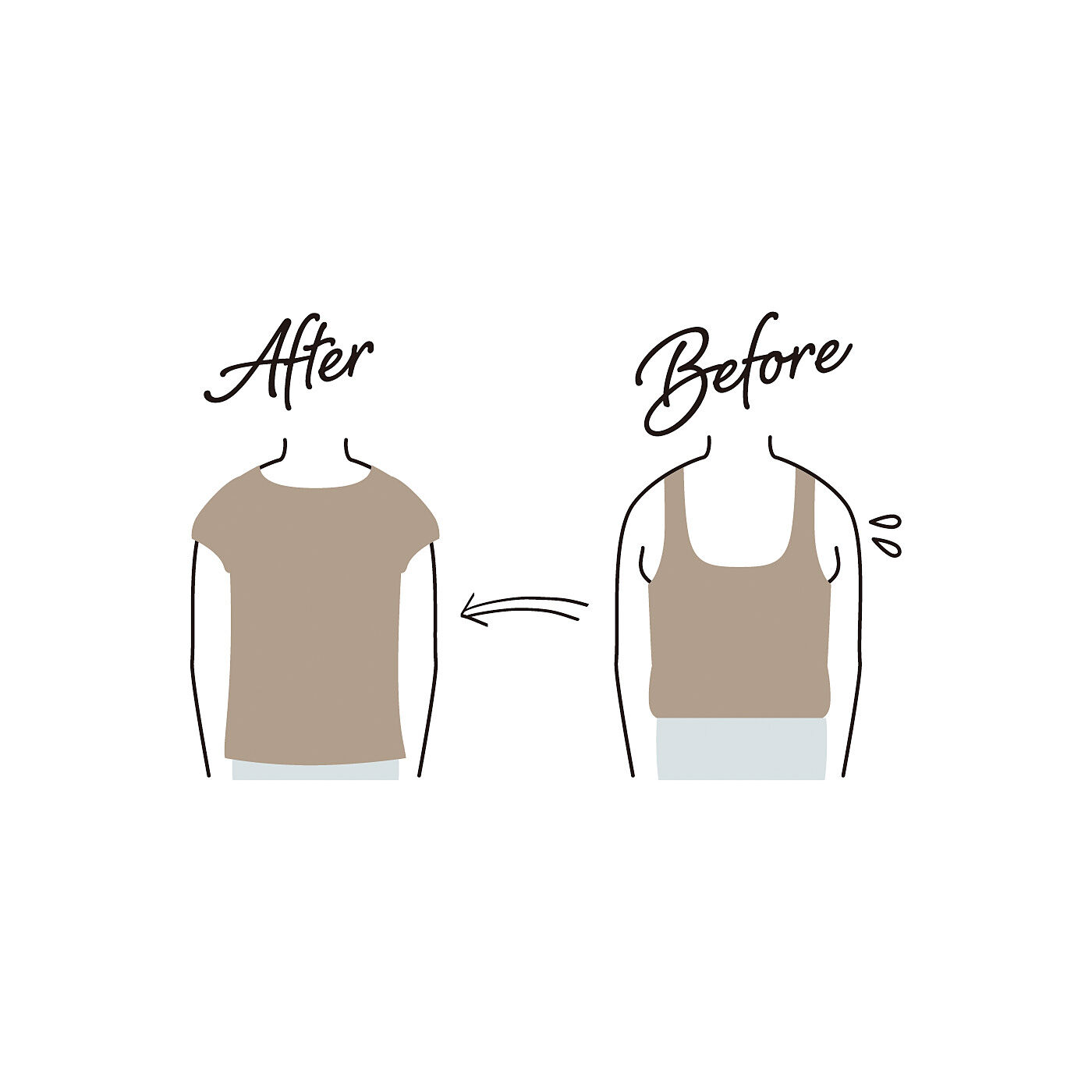 Real Stock|肩肉腰肉をなかったことに　ふわり袖付きワイドリブインナー〈Ｍ～ＬＬ〉〈ライトグレージュ〉|気になるお肉をカバーします。