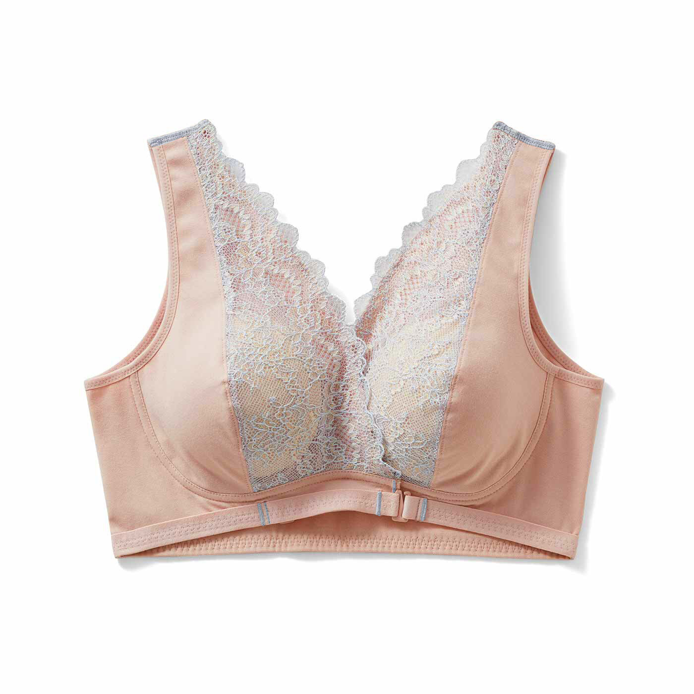 Real Stock|ピンクリボン×すべての女性へ 前向きな気持ちを応援する フロントオープンブラ〈ブルーレース〉|〈ブルーレース〉