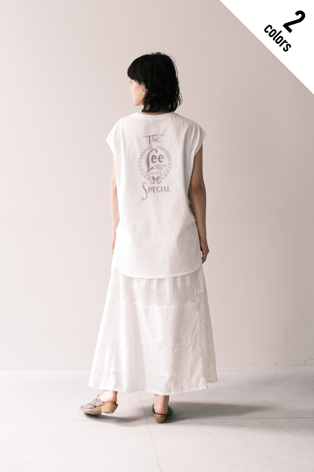 Real Stock|MEDE19F 〈SELECT〉 Lee　プリントスリーブレスTEE|モデル身長：157cm