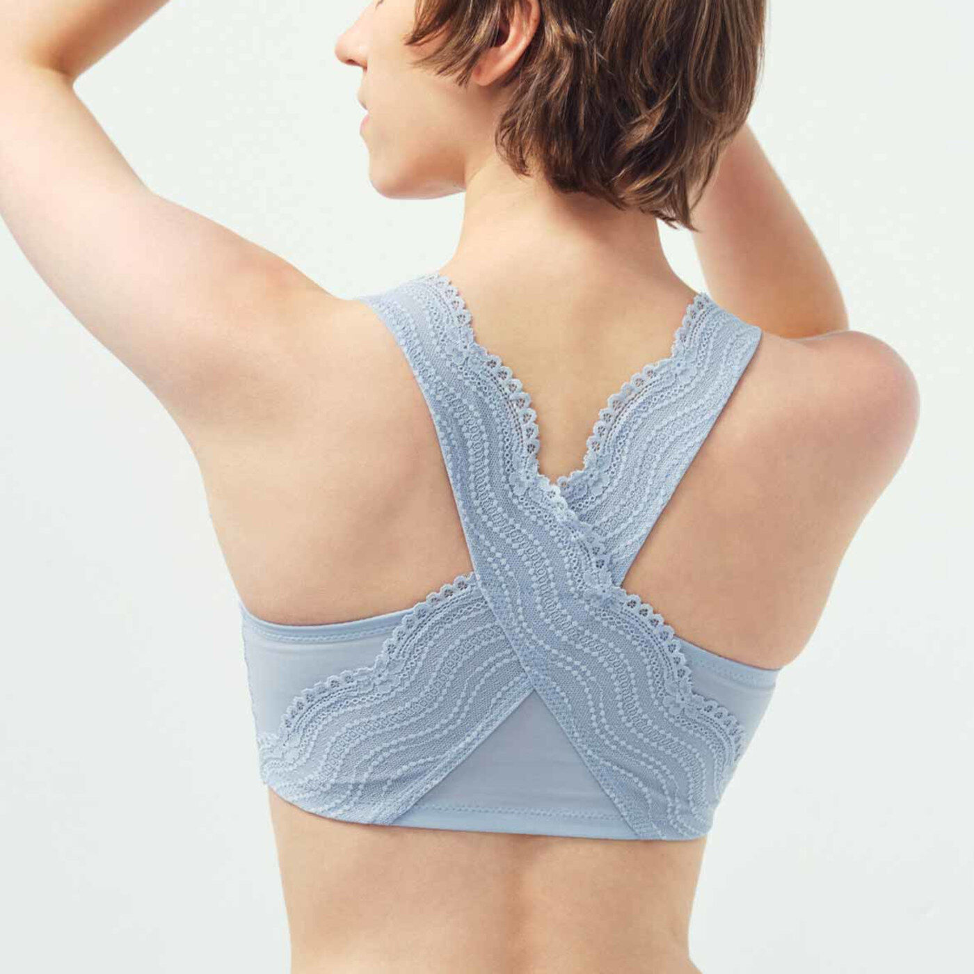 Real Stock|肩甲骨をらくらく意識で背筋ピン！ヨガ気分ブラ〈レース〉〈37〉|※お届けするカラーとは異なります。