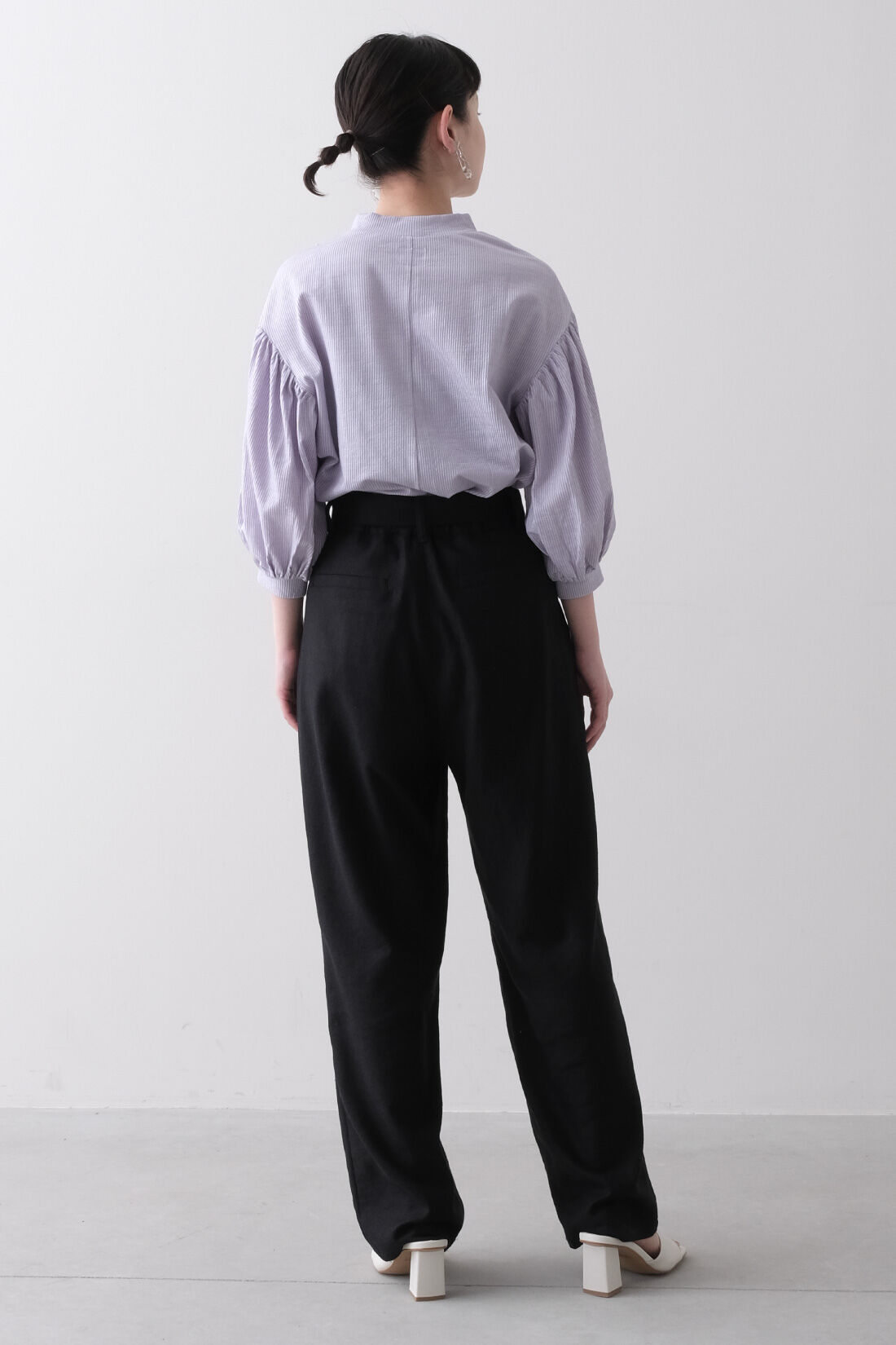 Real Stock|MEDE19F 〈SELECT〉 Lee カラーブラウス|1：パープル　モデル身長：157cm
