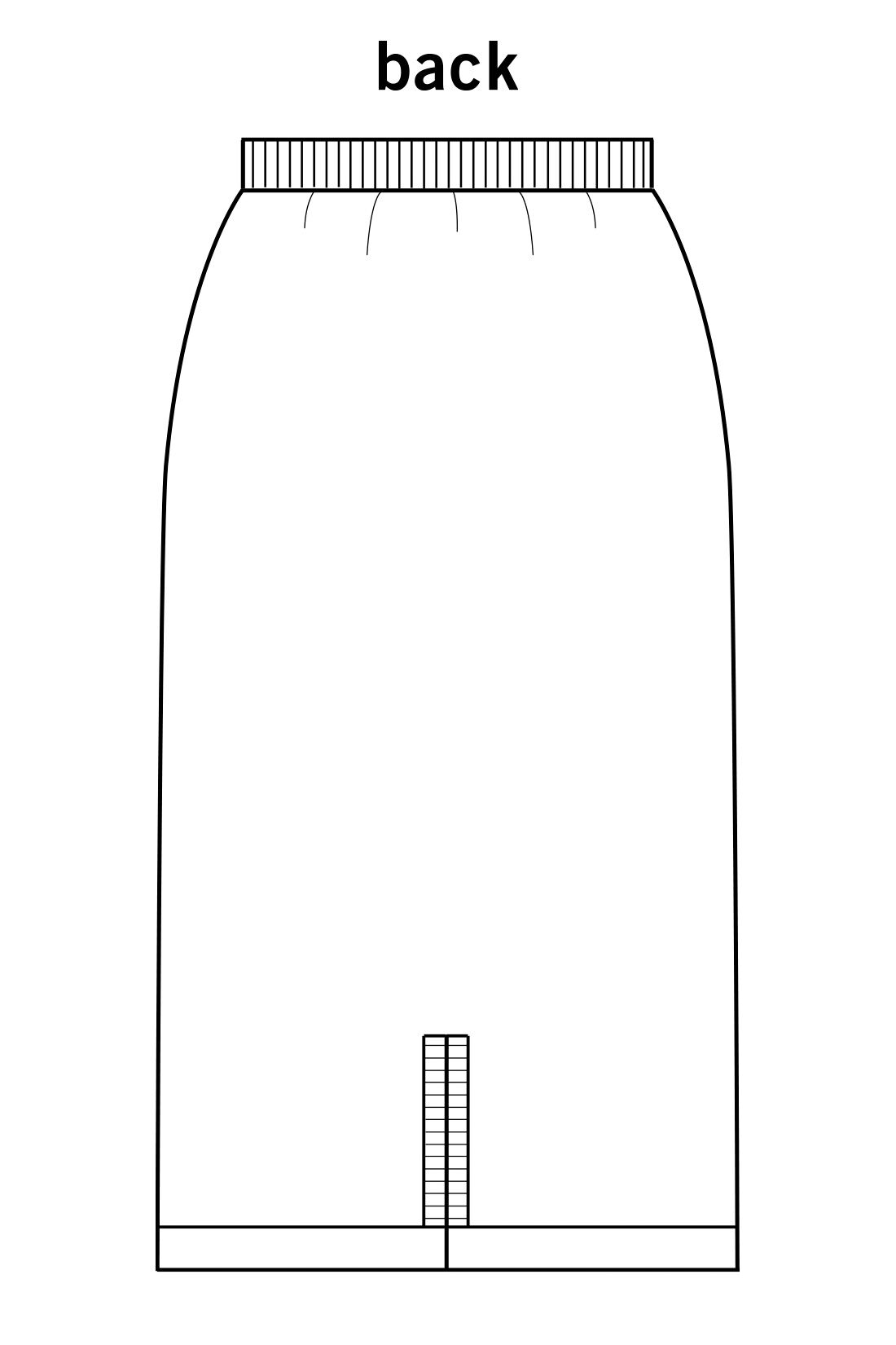 Real Stock|IEDIT[イディット]　きくちあつこさんコラボ シャギーニットIラインスカート〈パープル〉|後ろすその中央にスリット入りで動きやすさも◎。