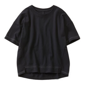 Real Stock | ステッチ遣いのかのこトップス　リブイン