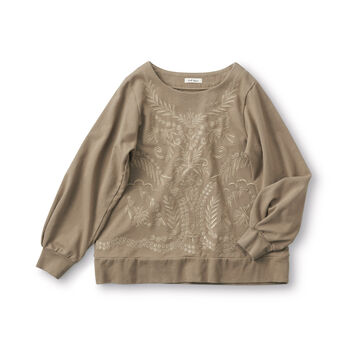 Real Stock | ａｎｄ　ｍｙｅｒａ刺しゅうトレーナー〈ベージュ〉